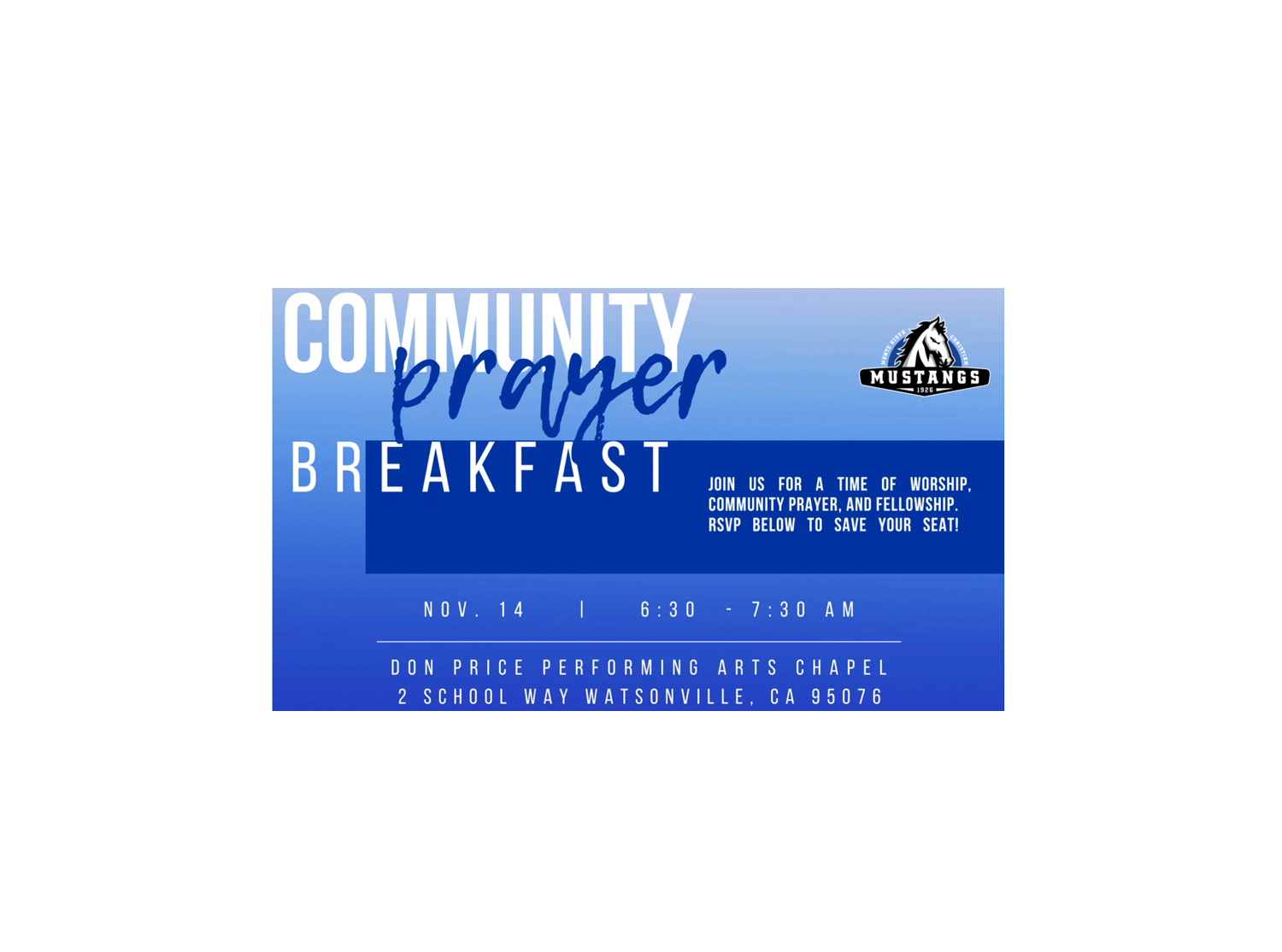 Community Prayer Breakfast